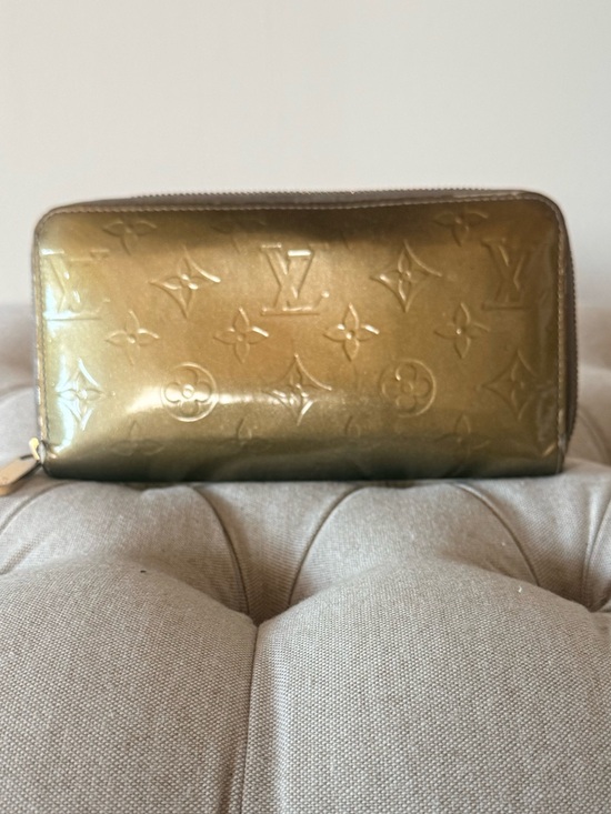 Louis Vuitton Handbags - Louis Vuitton Vernis Zippy Wallet Vert Bronze Metallic Gold Monogram